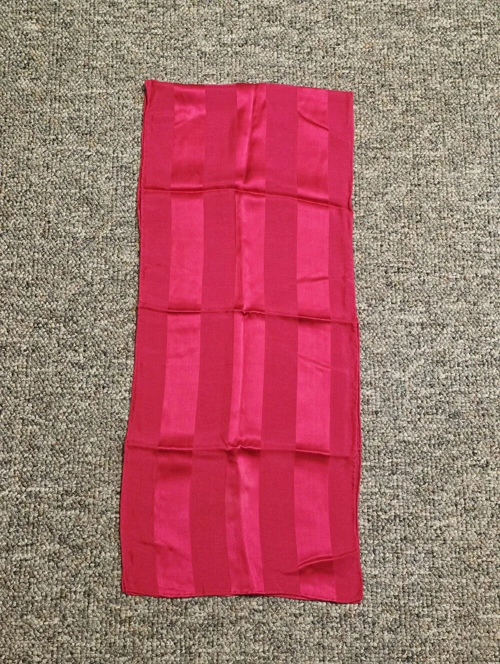 Anthropologie Fuschia Tonal Stripe Silk Oblong Scarf